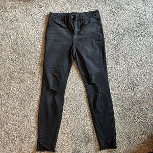 Target Wild Fable Distressed Black High Waisted Jeans
